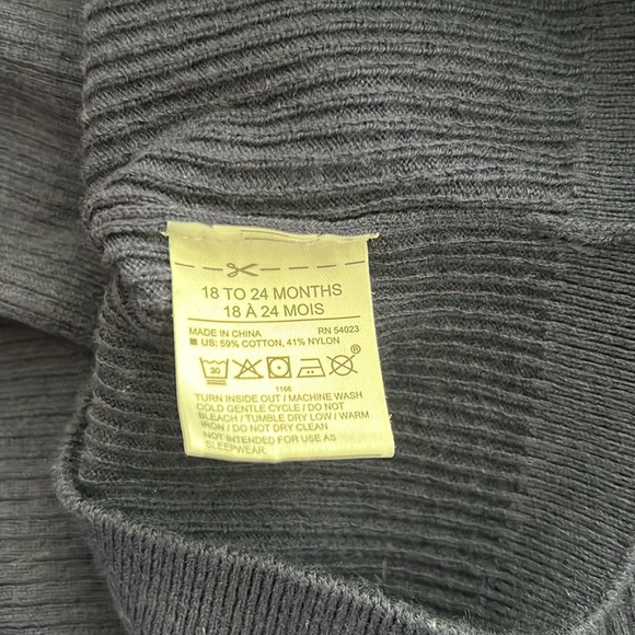 Janie and Jack size 18 to 24 months outfit. Light blue pant with a navy sweater. - Picture 7 of 12